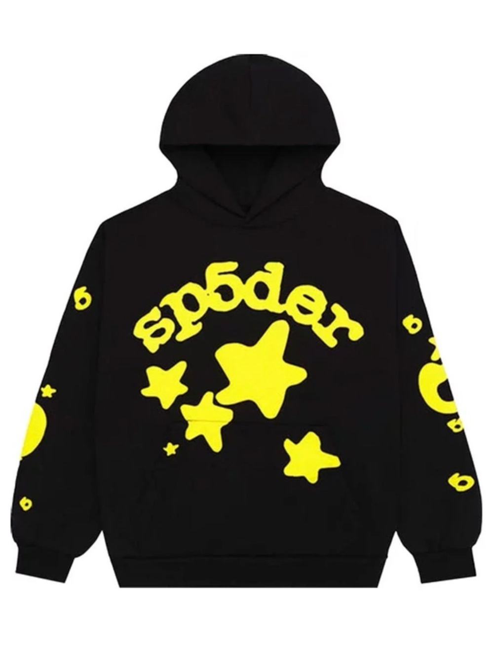 2024 Sp5der Beluga Hoodie 'Onyx/Yellow'